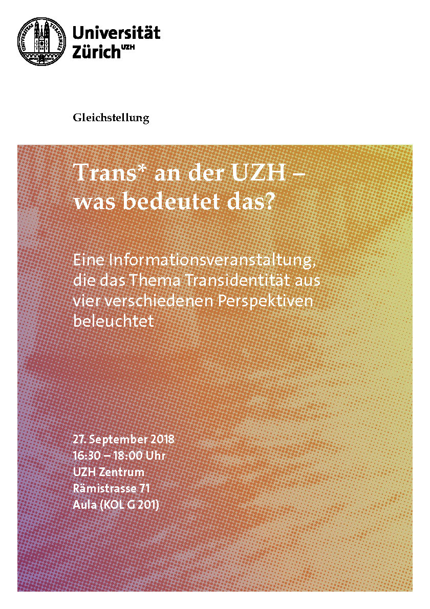 Flyer Trans* an der UZH 